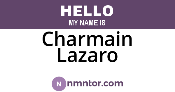 Charmain Lazaro