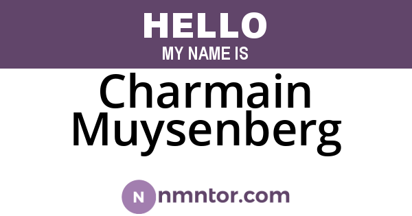 Charmain Muysenberg
