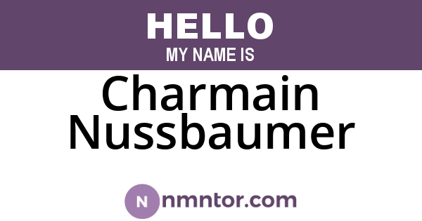 Charmain Nussbaumer