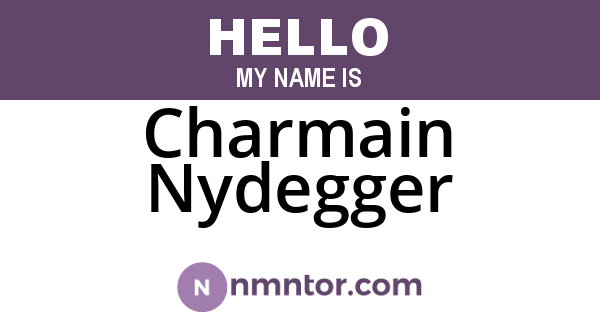 Charmain Nydegger