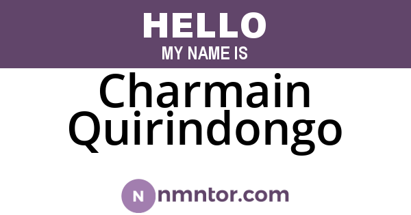 Charmain Quirindongo