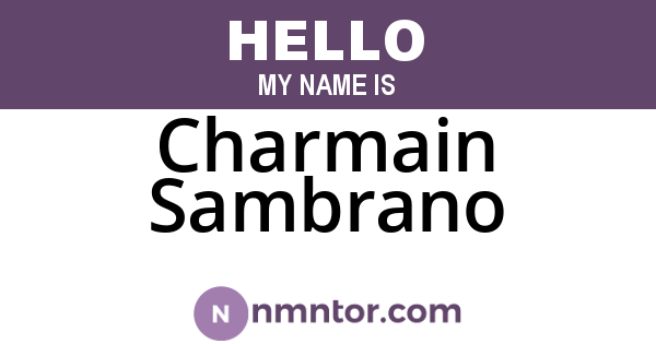 Charmain Sambrano