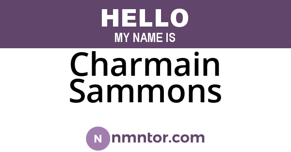 Charmain Sammons