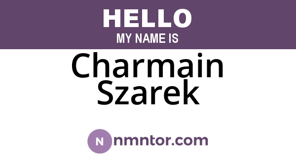 Charmain Szarek