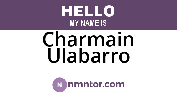 Charmain Ulabarro