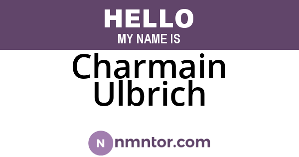 Charmain Ulbrich
