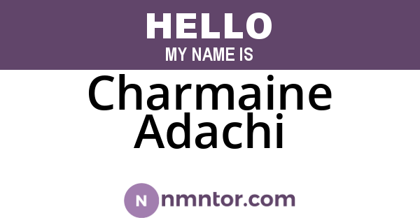 Charmaine Adachi