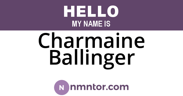 Charmaine Ballinger