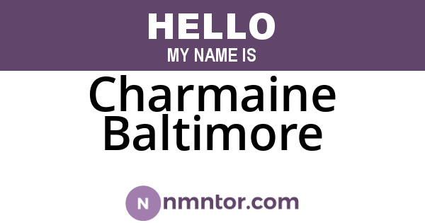 Charmaine Baltimore