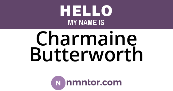 Charmaine Butterworth