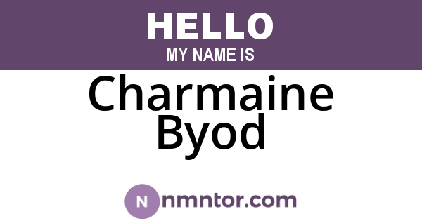Charmaine Byod