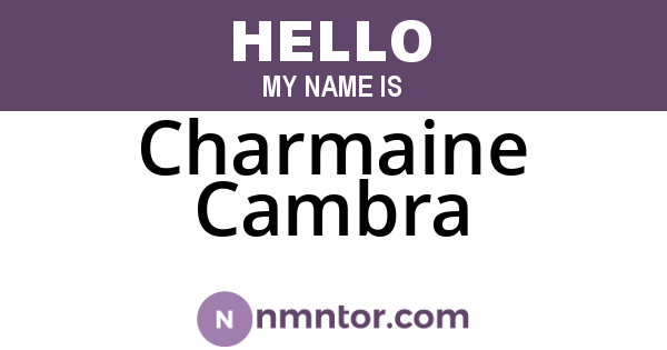 Charmaine Cambra