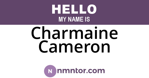 Charmaine Cameron