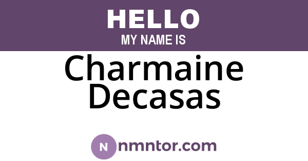 Charmaine Decasas
