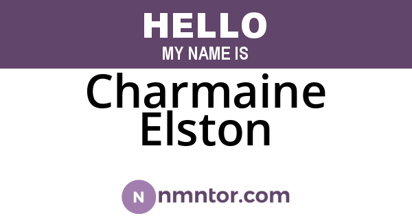 Charmaine Elston