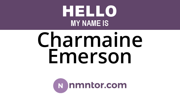 Charmaine Emerson