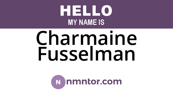 Charmaine Fusselman