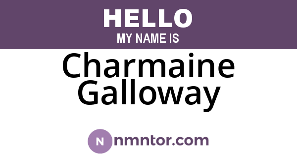 Charmaine Galloway