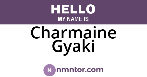 Charmaine Gyaki