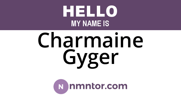Charmaine Gyger