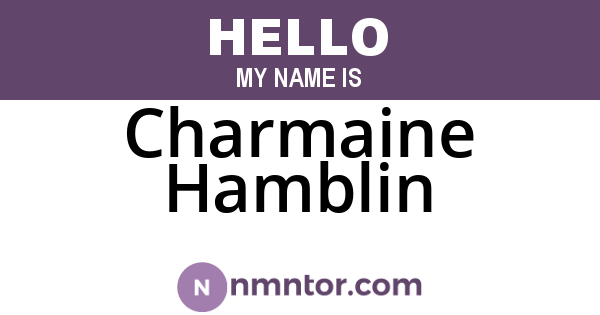 Charmaine Hamblin