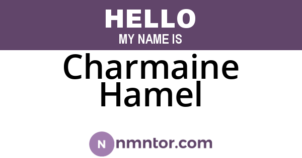 Charmaine Hamel