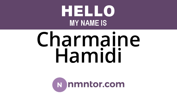 Charmaine Hamidi