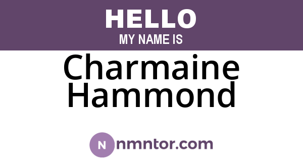 Charmaine Hammond