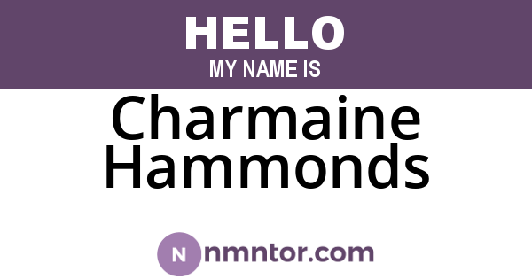 Charmaine Hammonds
