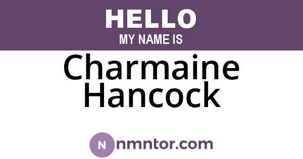 Charmaine Hancock