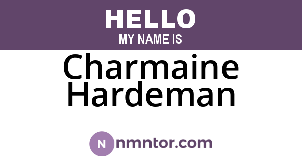 Charmaine Hardeman