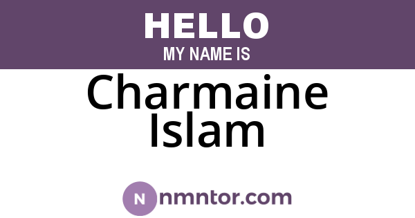Charmaine Islam