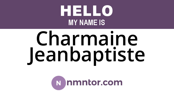 Charmaine Jeanbaptiste