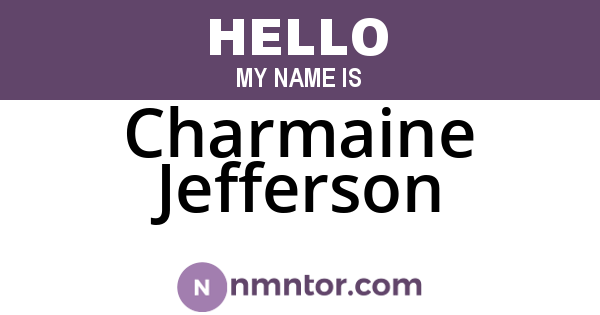 Charmaine Jefferson