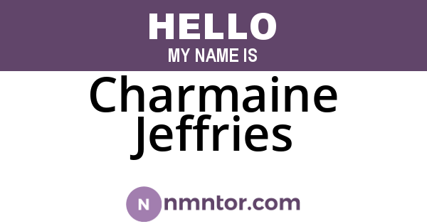 Charmaine Jeffries