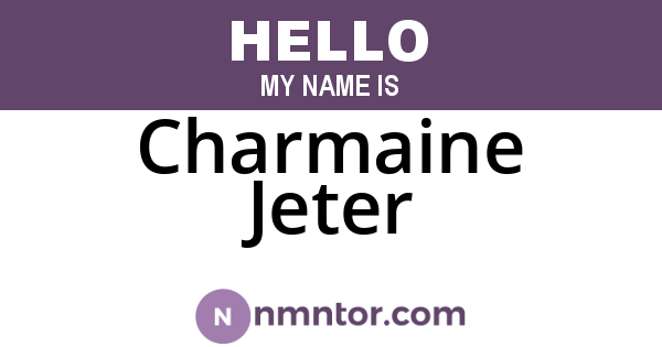 Charmaine Jeter