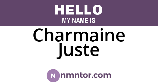 Charmaine Juste