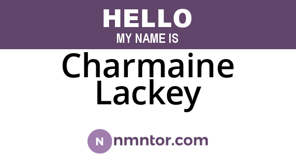Charmaine Lackey