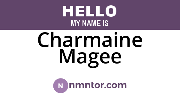 Charmaine Magee
