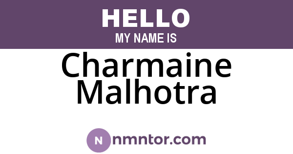Charmaine Malhotra