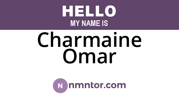 Charmaine Omar