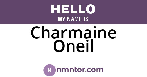 Charmaine Oneil