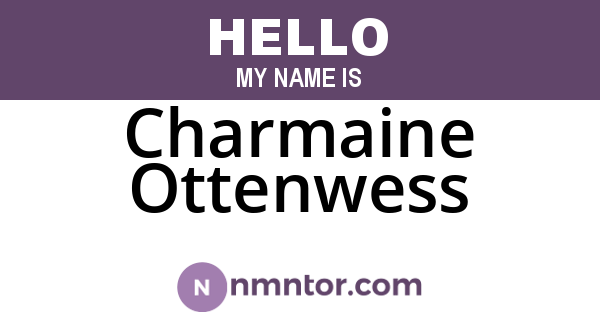 Charmaine Ottenwess