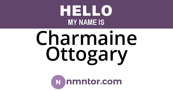 Charmaine Ottogary