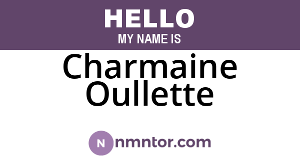 Charmaine Oullette