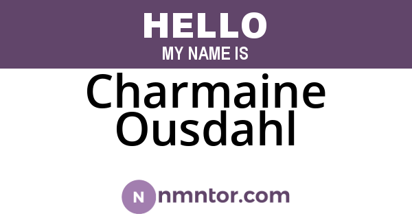 Charmaine Ousdahl