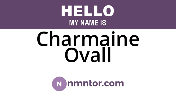 Charmaine Ovall