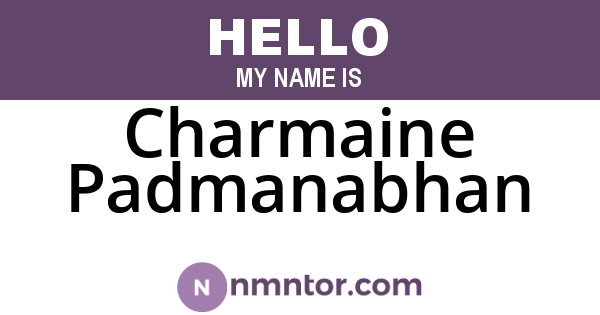 Charmaine Padmanabhan