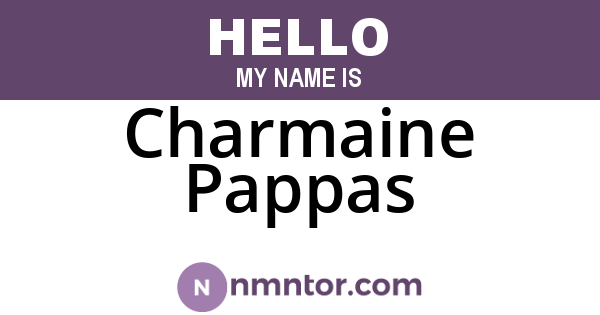 Charmaine Pappas