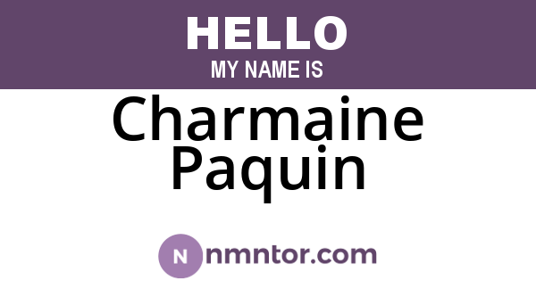 Charmaine Paquin
